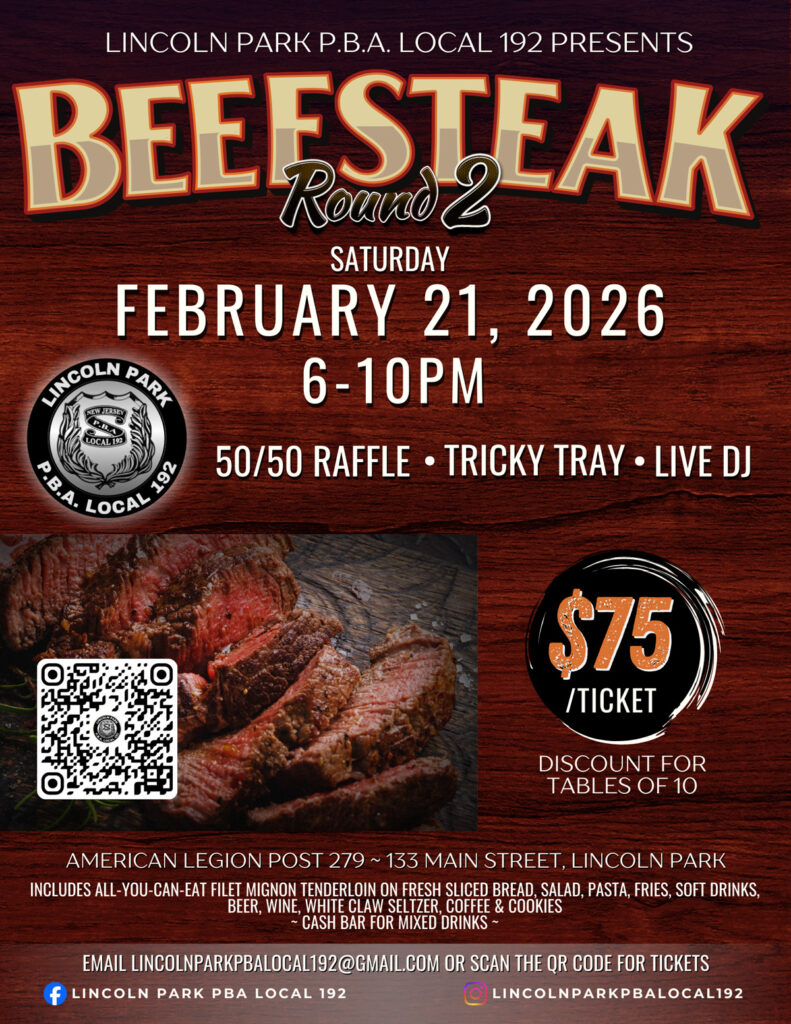 Lincoln Park P.B.A. Local 192 Presents: Beefsteak โ Round 2!