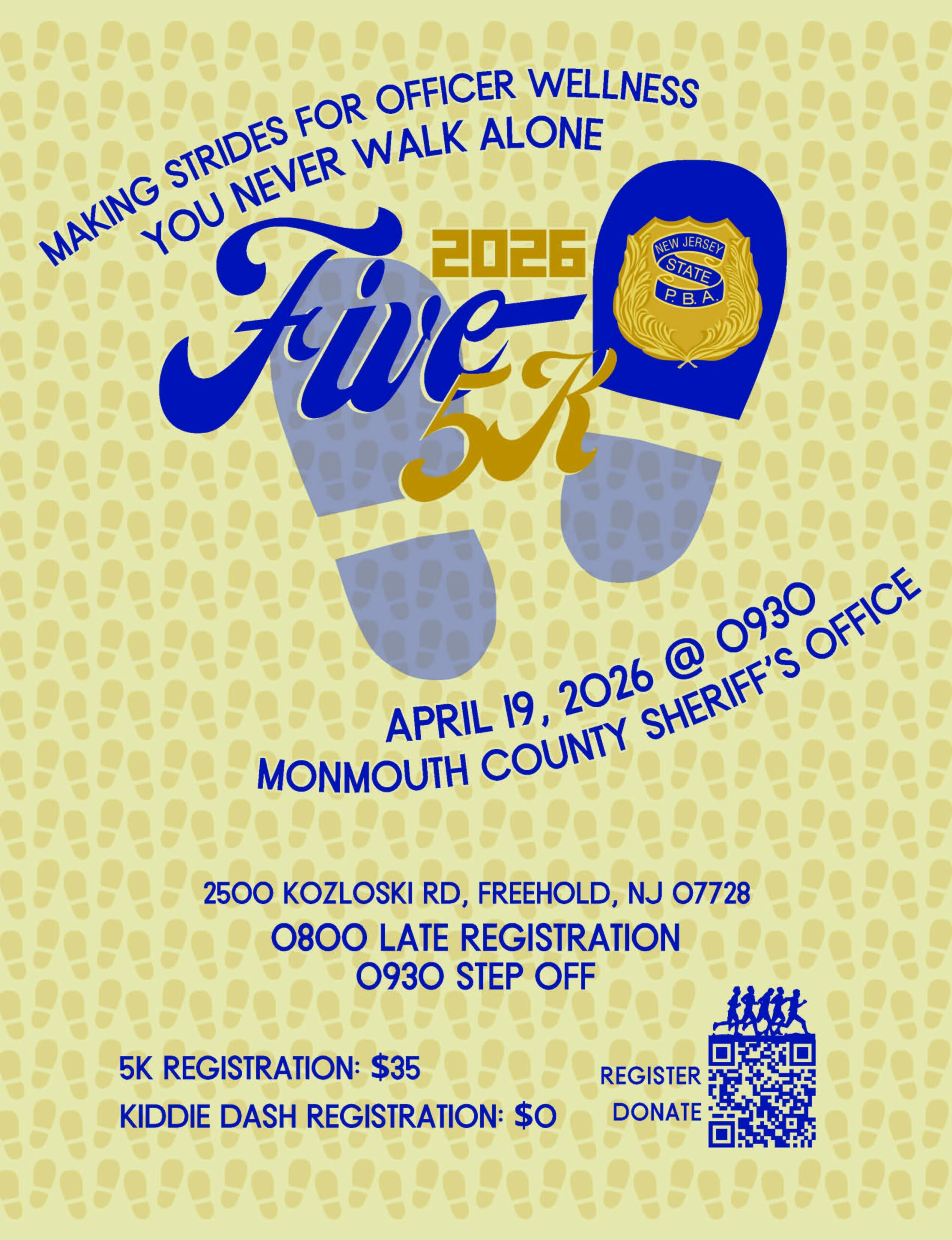 NJSPBA Five-0 5K run (Flyer) 2026
