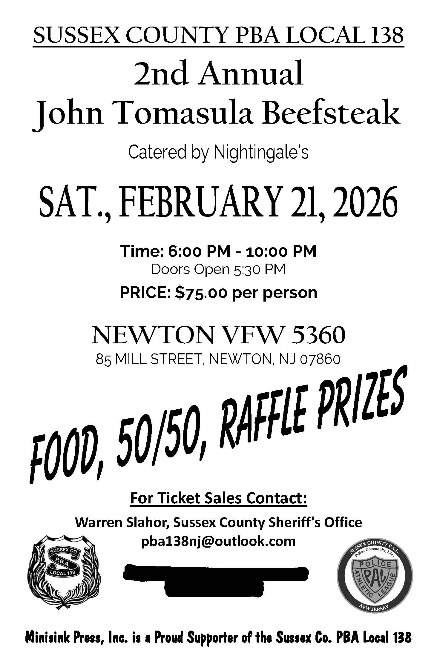 Tomasula Annual Beefsteak 2026 POSTER