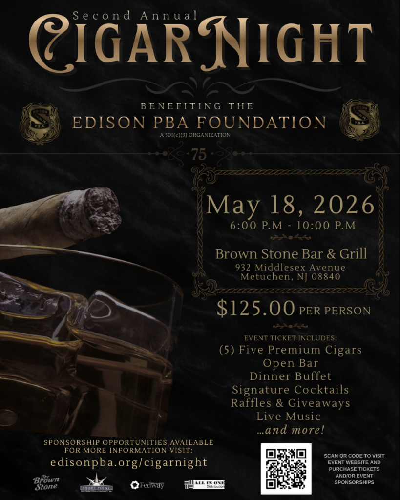 Second Annual Cigar Night – Benefiting the Edison PBA Foundation
