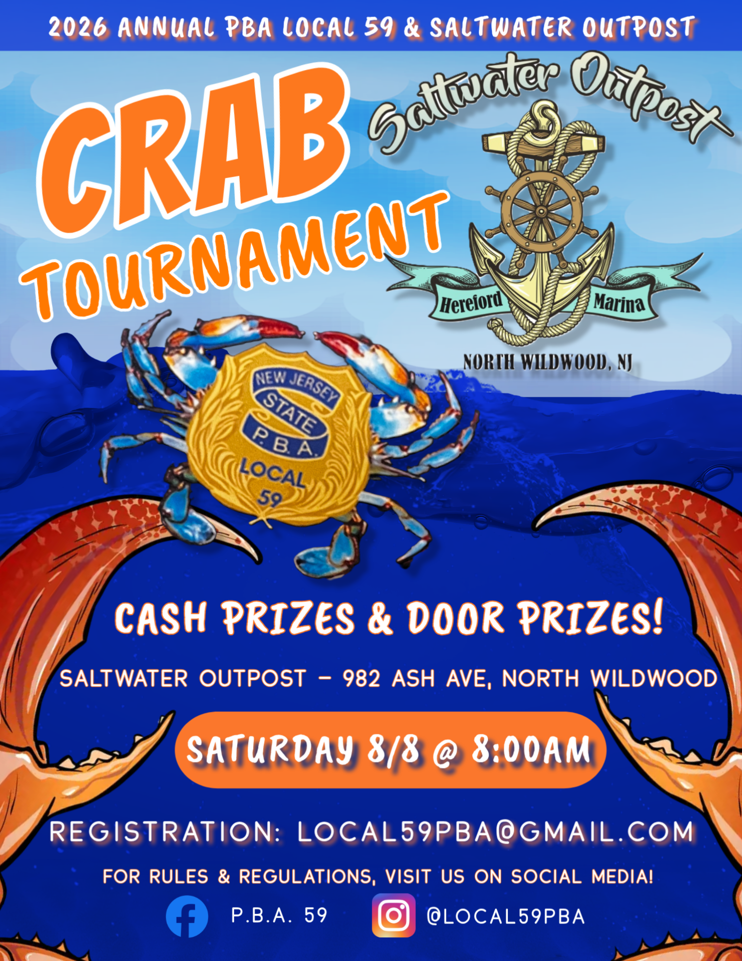 Annual PBA Local 59 & Saltwater Outpost Crab Tournament (2026)